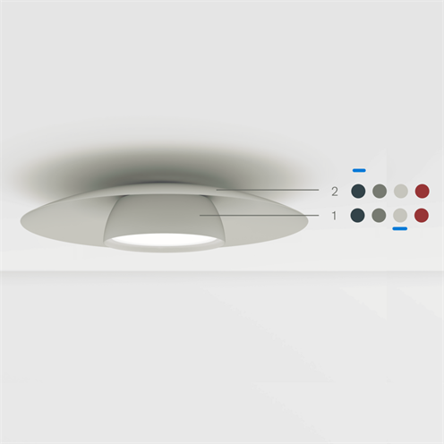 Nexia+Tires down 700 LED 21W 2500lm 3000K CRI>90, opaalhajuti, laevalgusti, siidhall/sinine